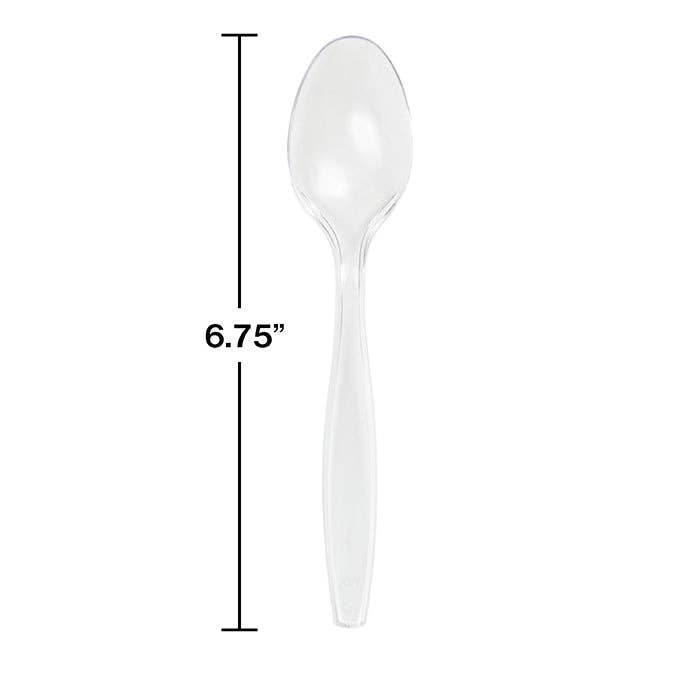 Bulk Party Decor - Wholesale Disposable Spoon - Bulk Clear Plastic Spoons (288 per Case)1