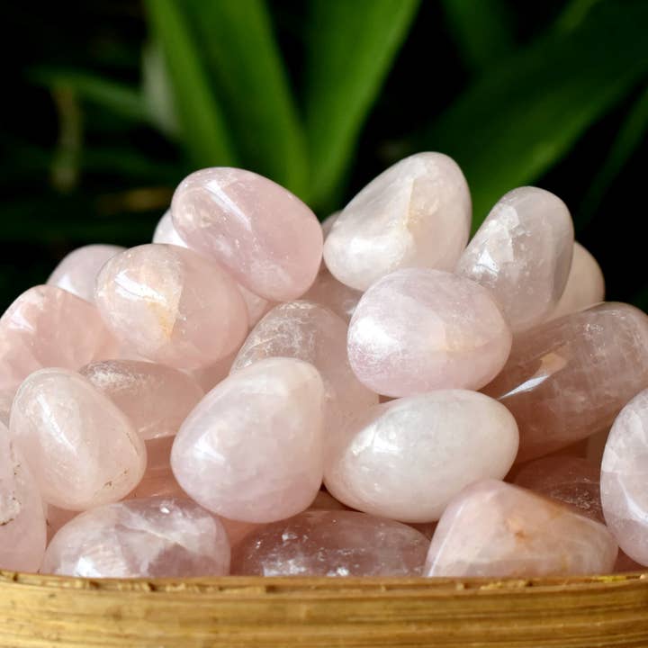AK Healing Crystals – Engroshandel Spirituelle sten og krystaller – 1 Pc Rose Quartz Poleret Tumbled Stone, Helbredende Ædelsten