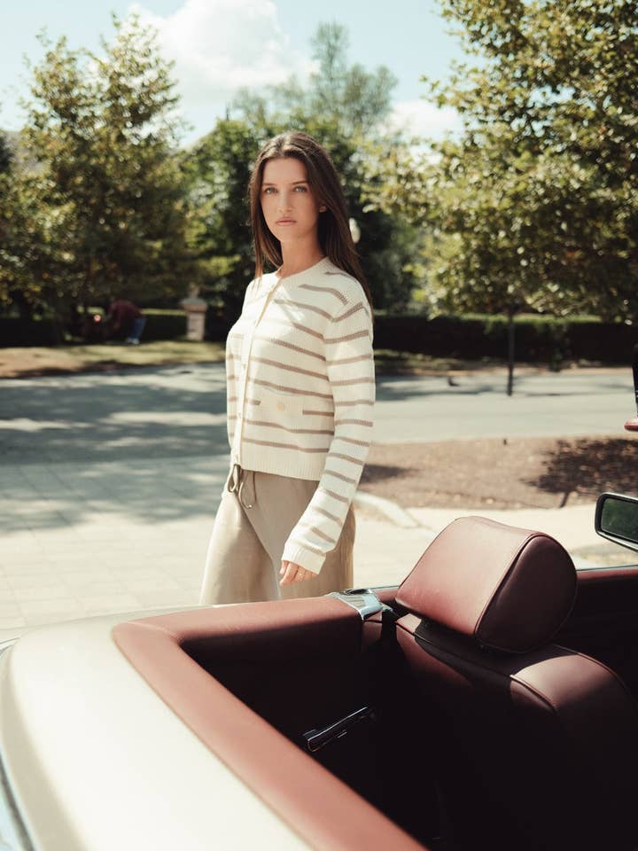 Striped Cardigan for wholesale by Profile NYC