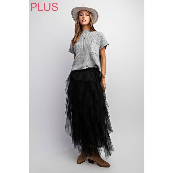 Sweet Generis - Wholesale Skirt - Women's - PLUS CASCADING TULLE MESH LAYERED MAX SKIRT9