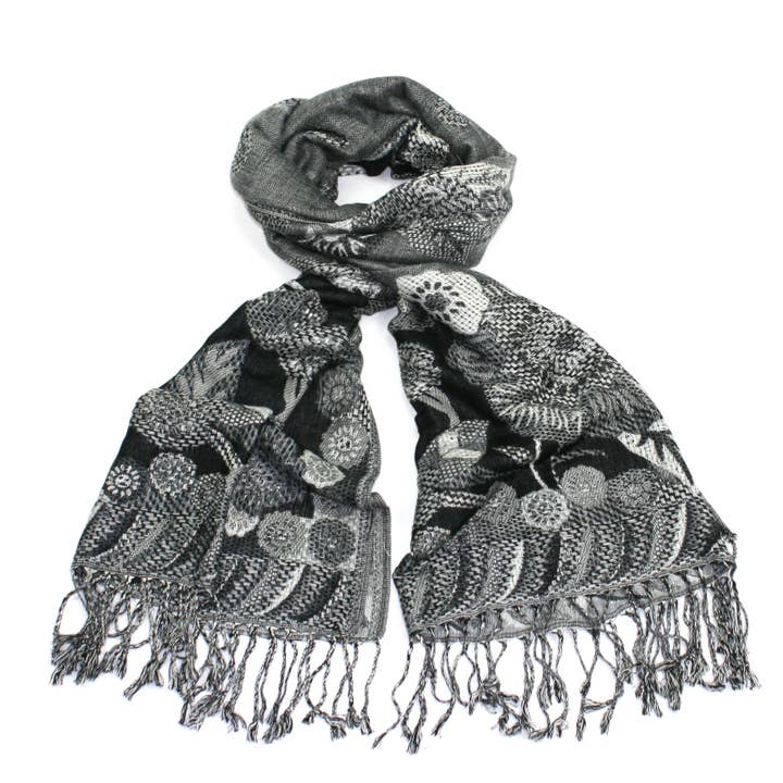 Pashmina tecido floral grande por atacado de F & J Collection