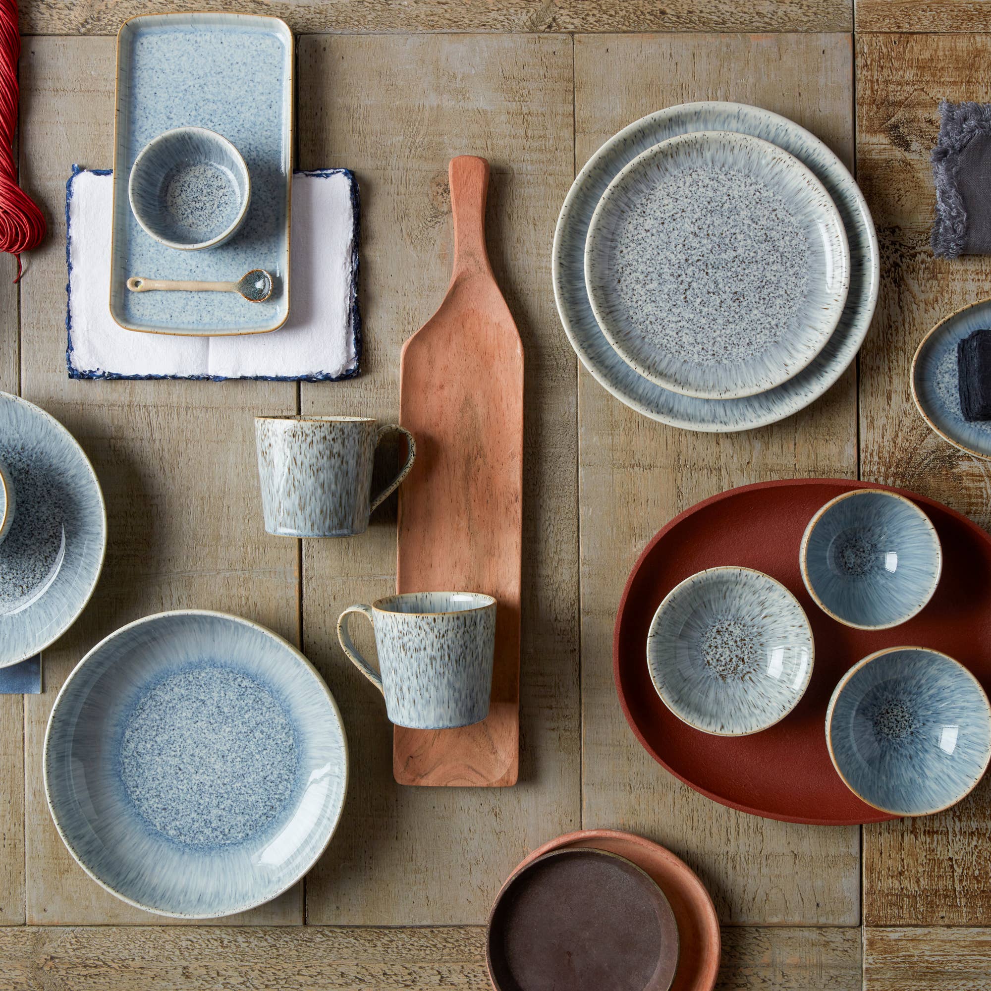 Blue Halo Speckle Set of 4 Dinner Plates for wholesale on Faire7