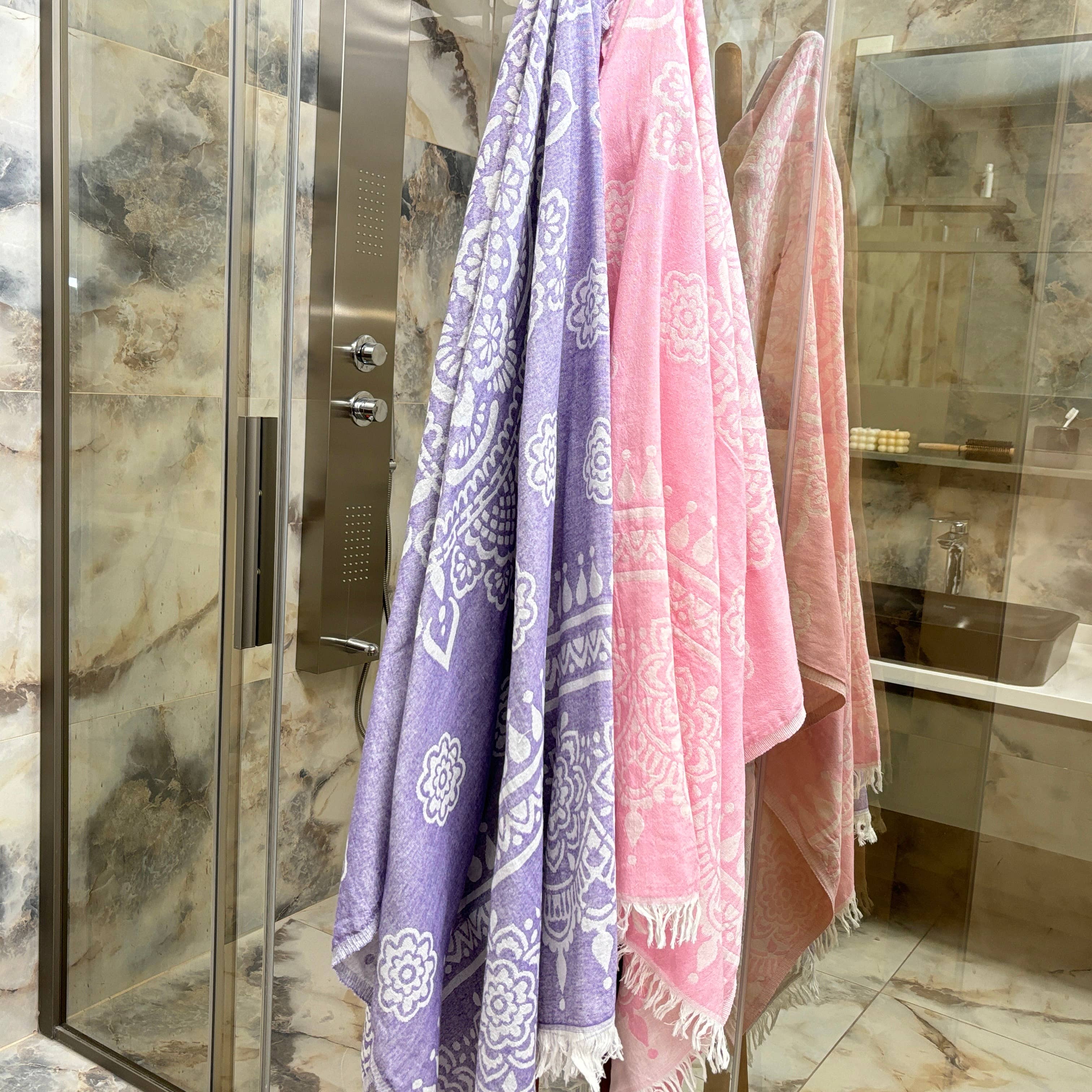 The Loom Wholesale - Wholesale Beach Towel - Floral Motif Turkish Cotton Hammam Towels23