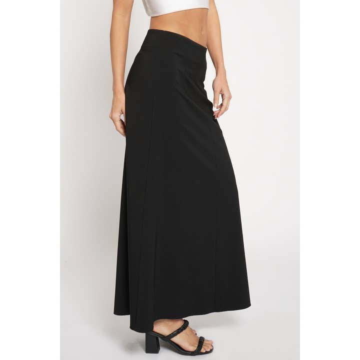 Black A-LINE MAXI SKIRT for wholesale on Faire1