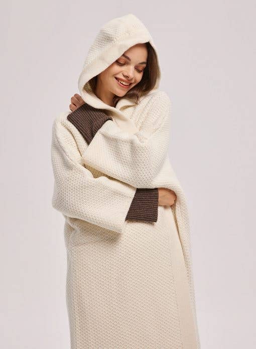 NAP – Cardigan - Mulher por atacado – Cardigã de ponto com capuz com palangre7