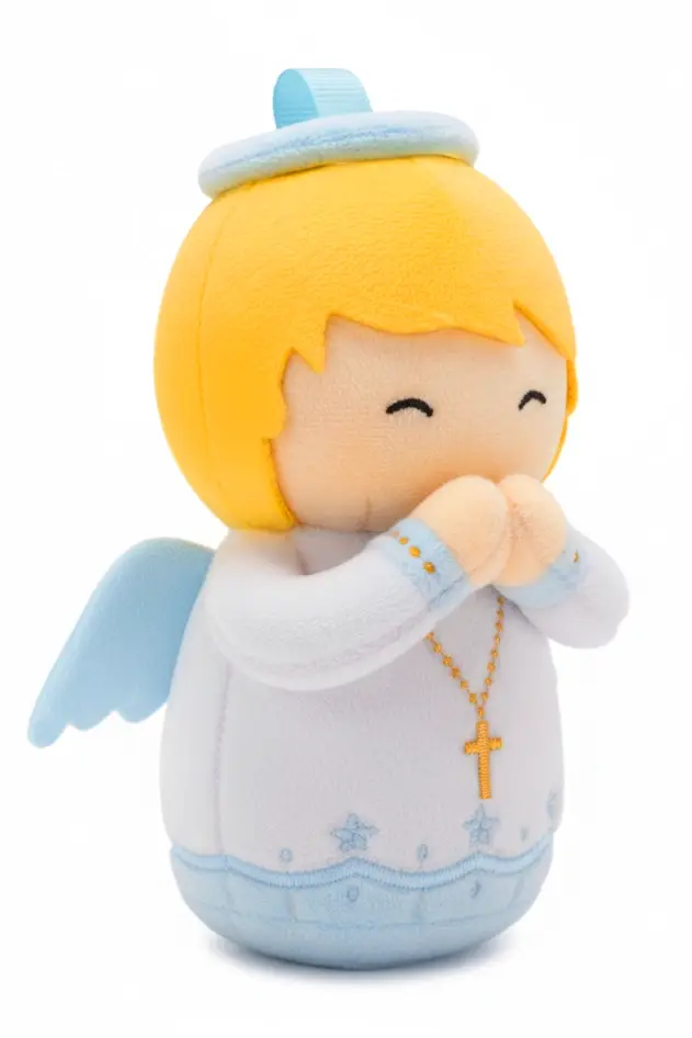 Little Drops of Water® - Wholesale Stuffed/Plush Toy - Kids & Baby - Guardian Angel Boys Catholic Mini Plush Doll 4.75" | Angel2