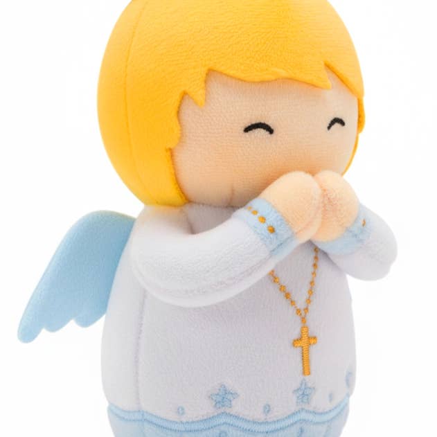 Little Drops of Water® - Wholesale Stuffed/Plush Toy - Kids & Baby - Guardian Angel Boys Catholic Mini Plush Doll 4.75" | Angel2