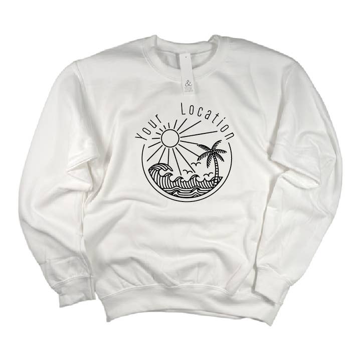 Sudadera Beach Palm 2 - Personalizable para venta al por mayor de and - ashley nicole designs