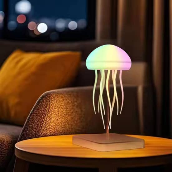 10-Color Gradient LED Jellyfish Lamp –Remote & Touch Control for wholesale by GulleeGadgets