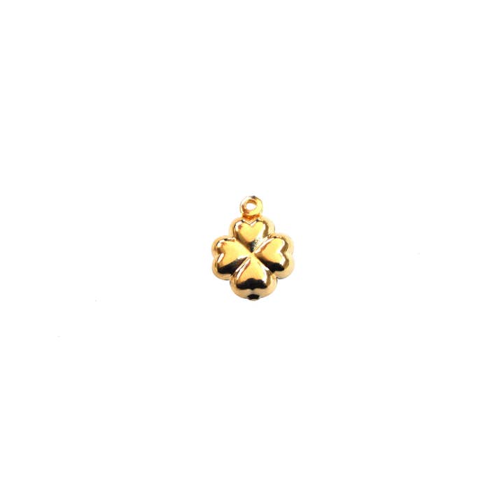 Gold Filled Clover Charm, Four Leaf Clover, Quatrefoil Charm, Clover Pendants, Four Leaf Clovers for wholesale by The Bead Bazaar