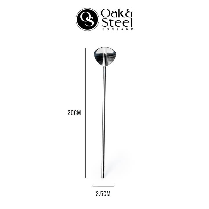 Oak & Steel – Großhandel Rührlöffel – Cocktail-Mixlöffel/Rührer aus Edelstahl, 20 cm1