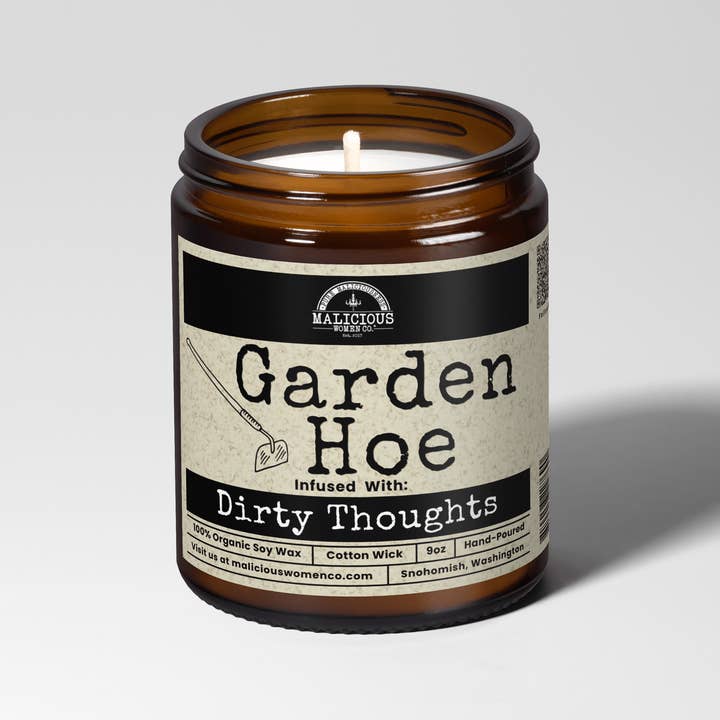 Garden Hoe 9oz Funny Candle Malicious Women Co for wholesale by Malicious Women Candle Co