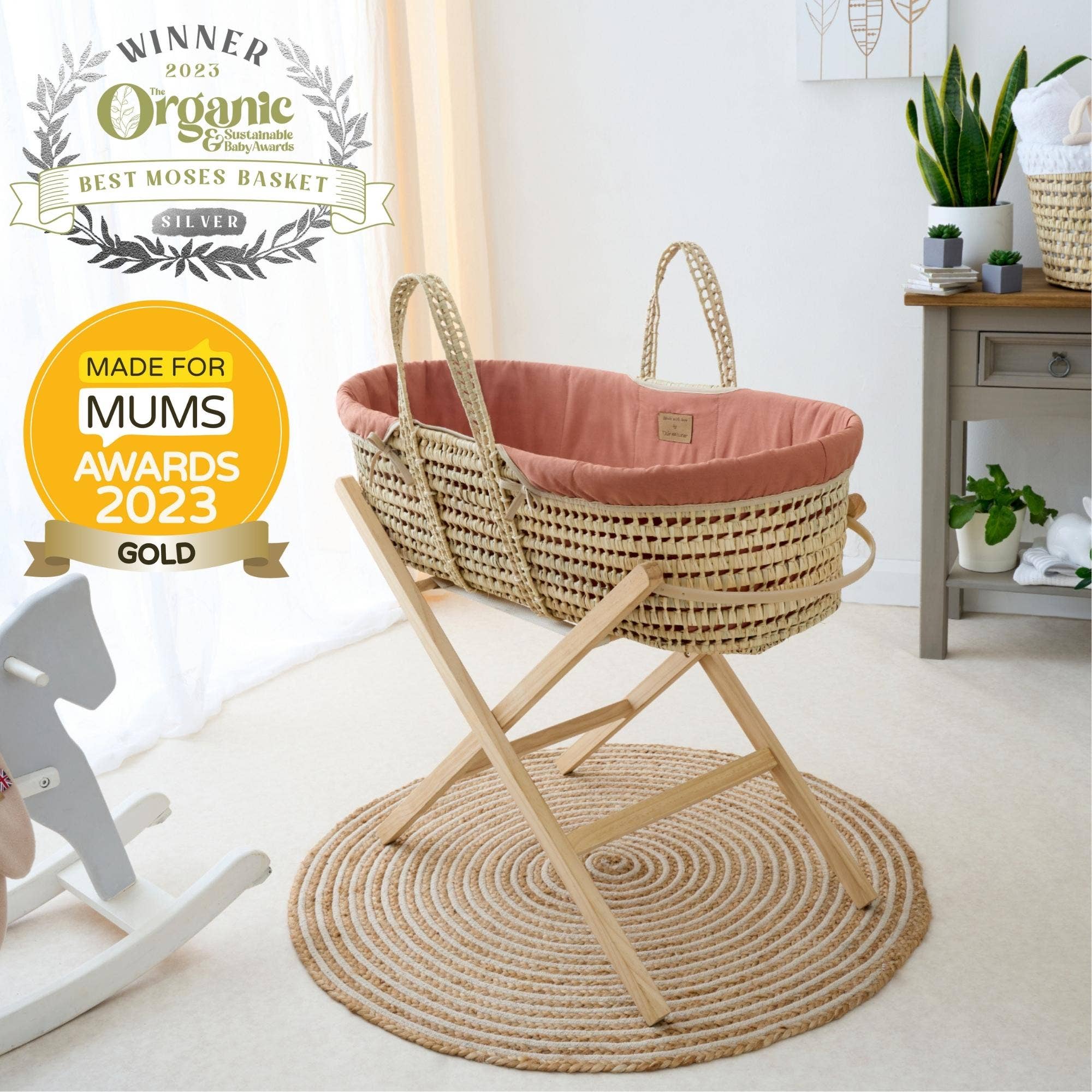 Clair De Lune – wholesale Bassinet – Baby – Organic Palm Moses Basket12