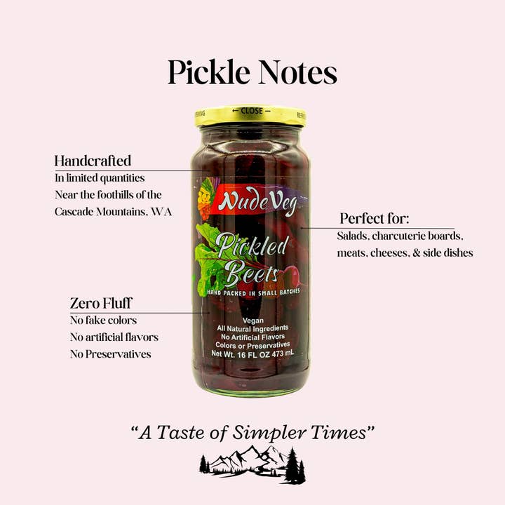 Ayurveg | NudeVeg Pickles - Wholesale Pickled Vegetables - Handcrafted Pickled Beets | Artisanal Pickles | 16oz1