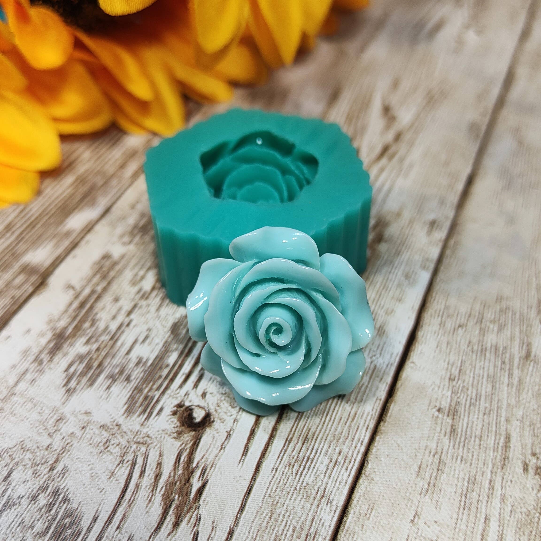 Serena Creazione di Serena Stampone - Vendita all'ingrosso Kit per lavoretti fai da te - Stampo Rosa 3cm in silicone per resina, gesso, cera, candele2