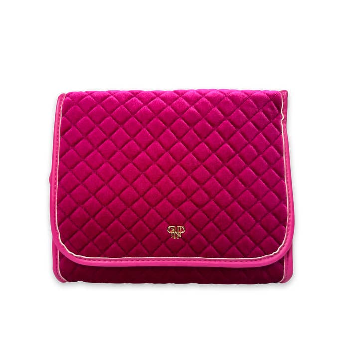 Astuccio da Toilette Classico - Velluto Fucsia per la vendita all'ingrosso da parte di PurseN (new)
