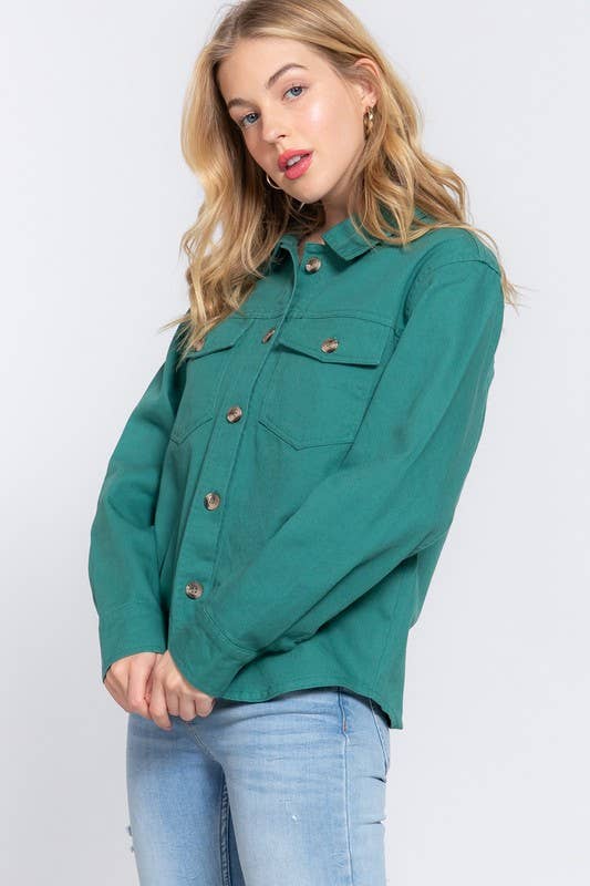 Vanilla Monkey – wholesale Skjortjacka/jackett – Dam – Bomullsjeansjacka med knappar7