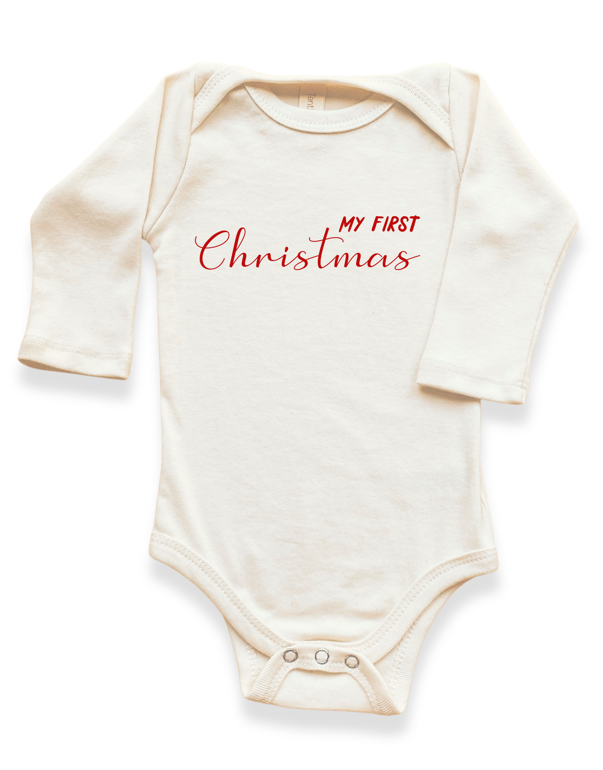 Tenth & Pine - Vente Body (sans pieds) – bébé - Mon premier body de Noël en coton bio à manches longues pour bébé4