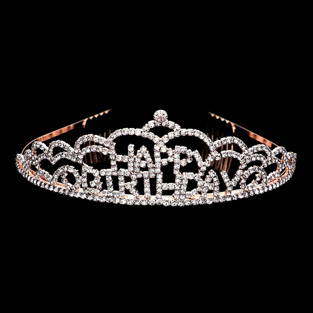 Sensibling Corp. – wholesale Tiara – Dam – Crystal strass Grattis på födelsedagsfest Tiara5