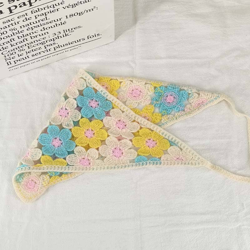 MKS America - Wholesale Bandana - Women's - Cherry Strawberry Floral checkered Crochet Bandana -56colors23