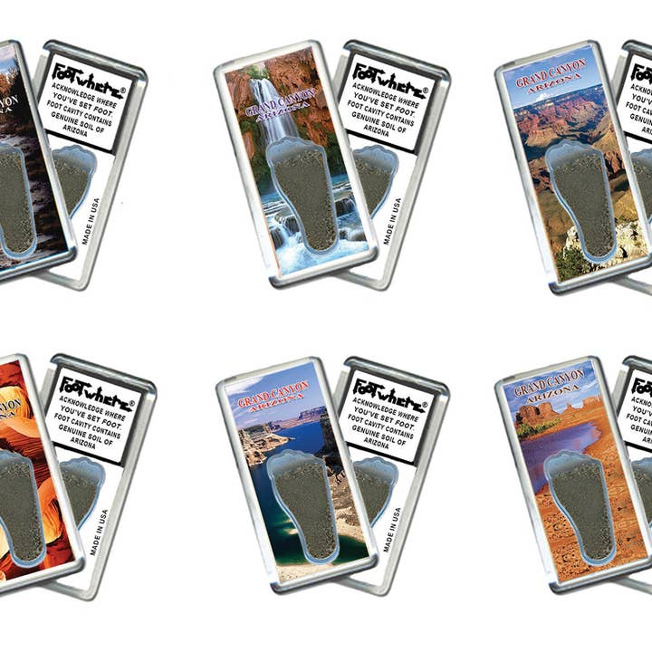 Grand Canyon FootWhere® Souvenir Magnet. 72 stycken/6 olika stilar. för wholesale av FootWhere- USA Group, Inc.