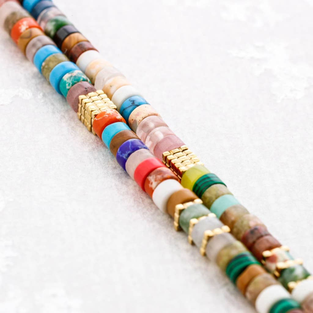 Sonata - Wholesale Snap Jewelry - Steel Stone Necklace6