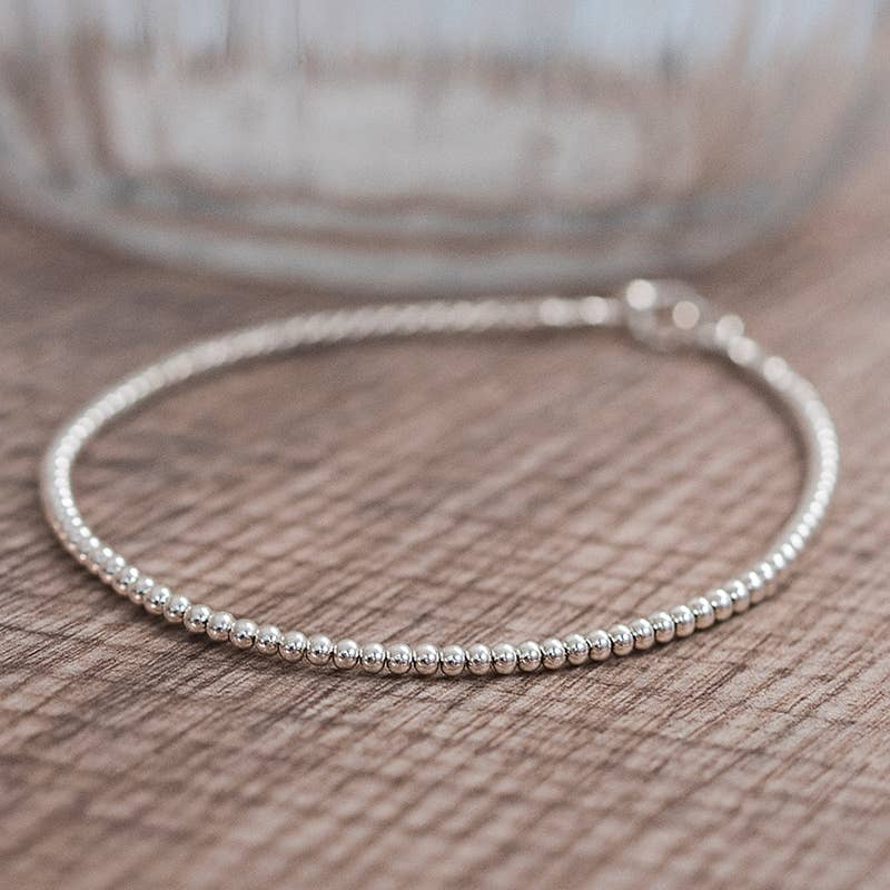 Ethike.eu - Wholesale Beaded Bracelet - 925 Silver Bracelet - 3mm Pearls0