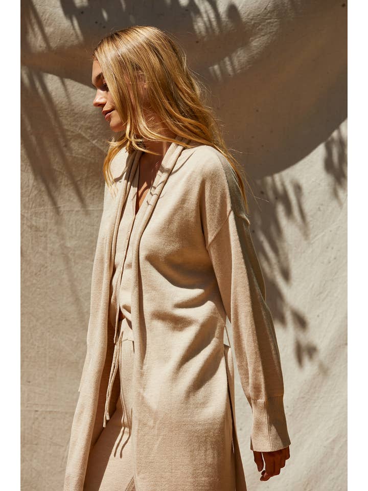 BEIGE CJ9235 - Andie Duster Sweater Knit Cardigan for wholesale on Faire