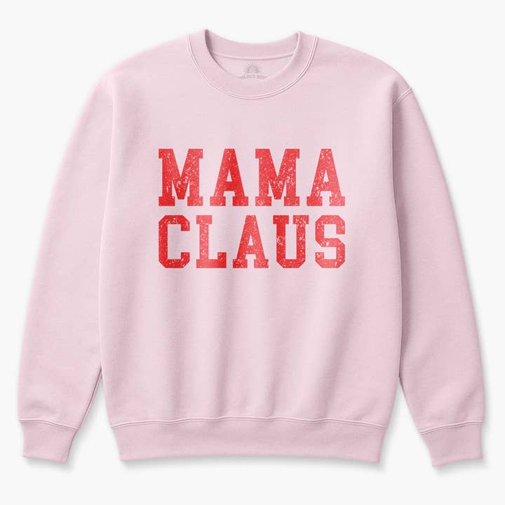 Golden Rose - Wholesale Graphic Sweatshirt - Women's - Mama Claus Holiday Pullover – Cozy Christmas Sweater