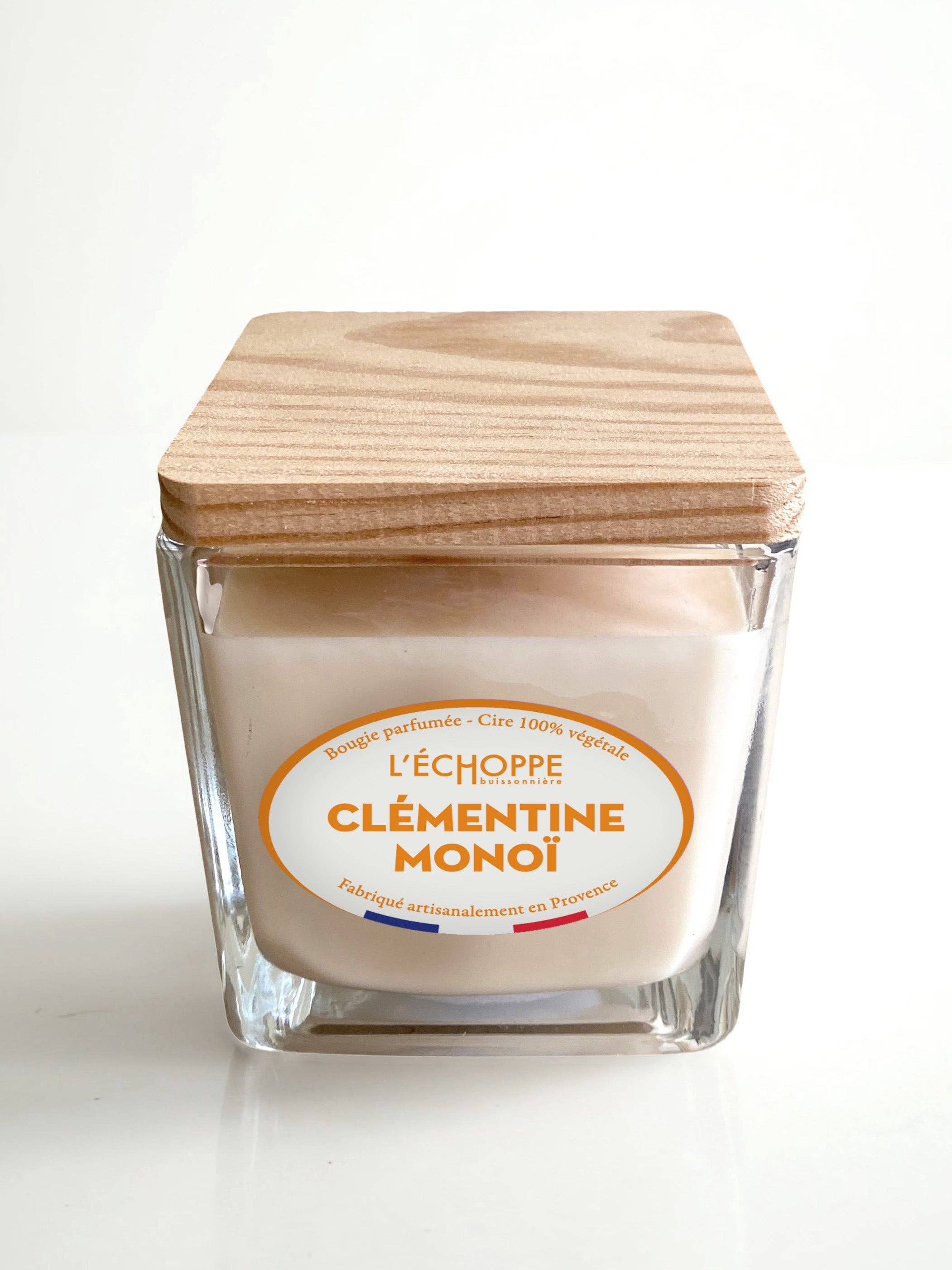 L'Échoppe Buissonnière – Großhandel Kerze im Glas / gefüllte Kerze – Clémentine Monoï - Duftkerze 190g1