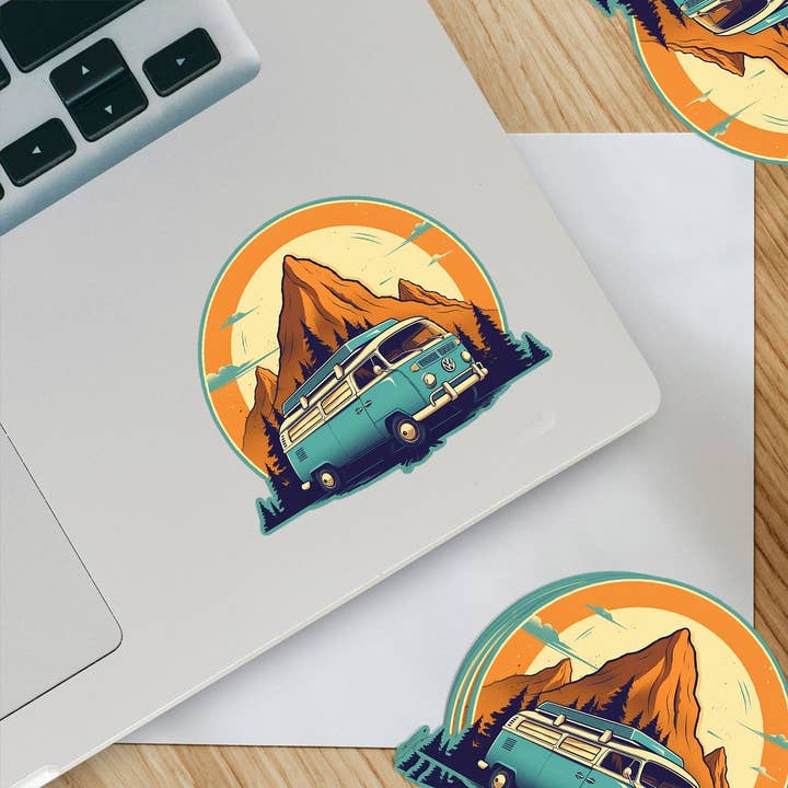 Ozark Sticker Company - Wholesale Sticker - VW Bus Sticker- Teal