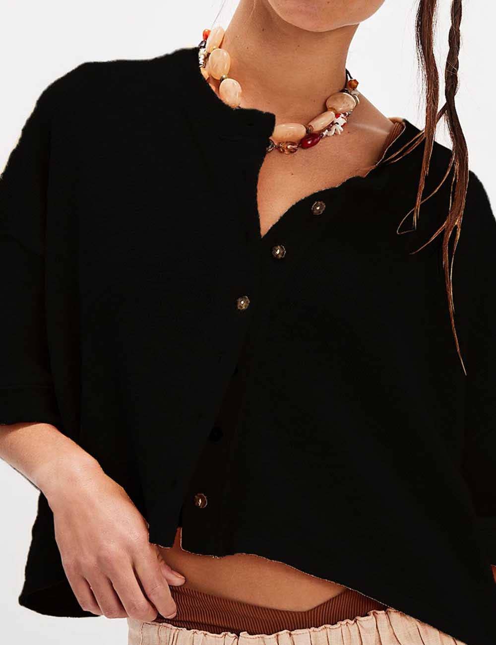 Sweetkama - Wholesale Cardigan - Women's - Ladies Solid Color Midi Sleeves Knitted Cardigan3