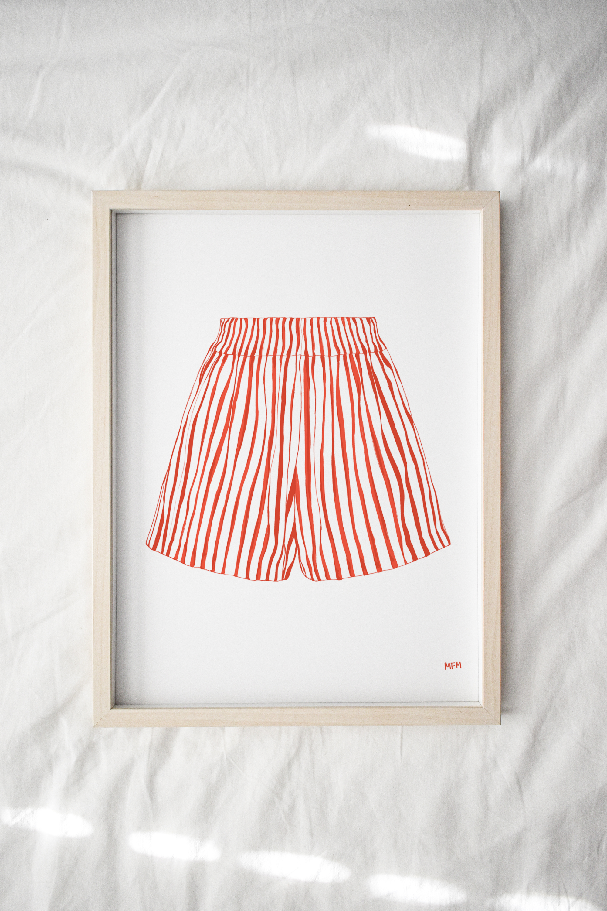 MFMDESIGNS - Wholesale Art Print - STRIPED SHORTS STUDY3