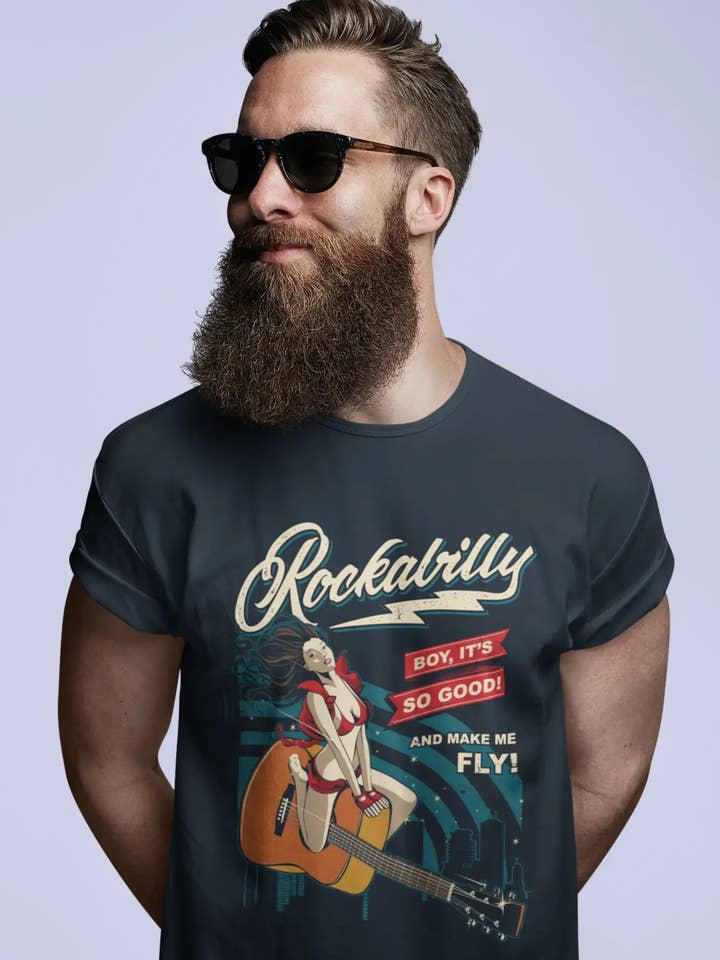 Unisex Adult T-Shirt Rockabilly Pinup Girl Make Me Fly Shirt for wholesale by ULTRABASIC