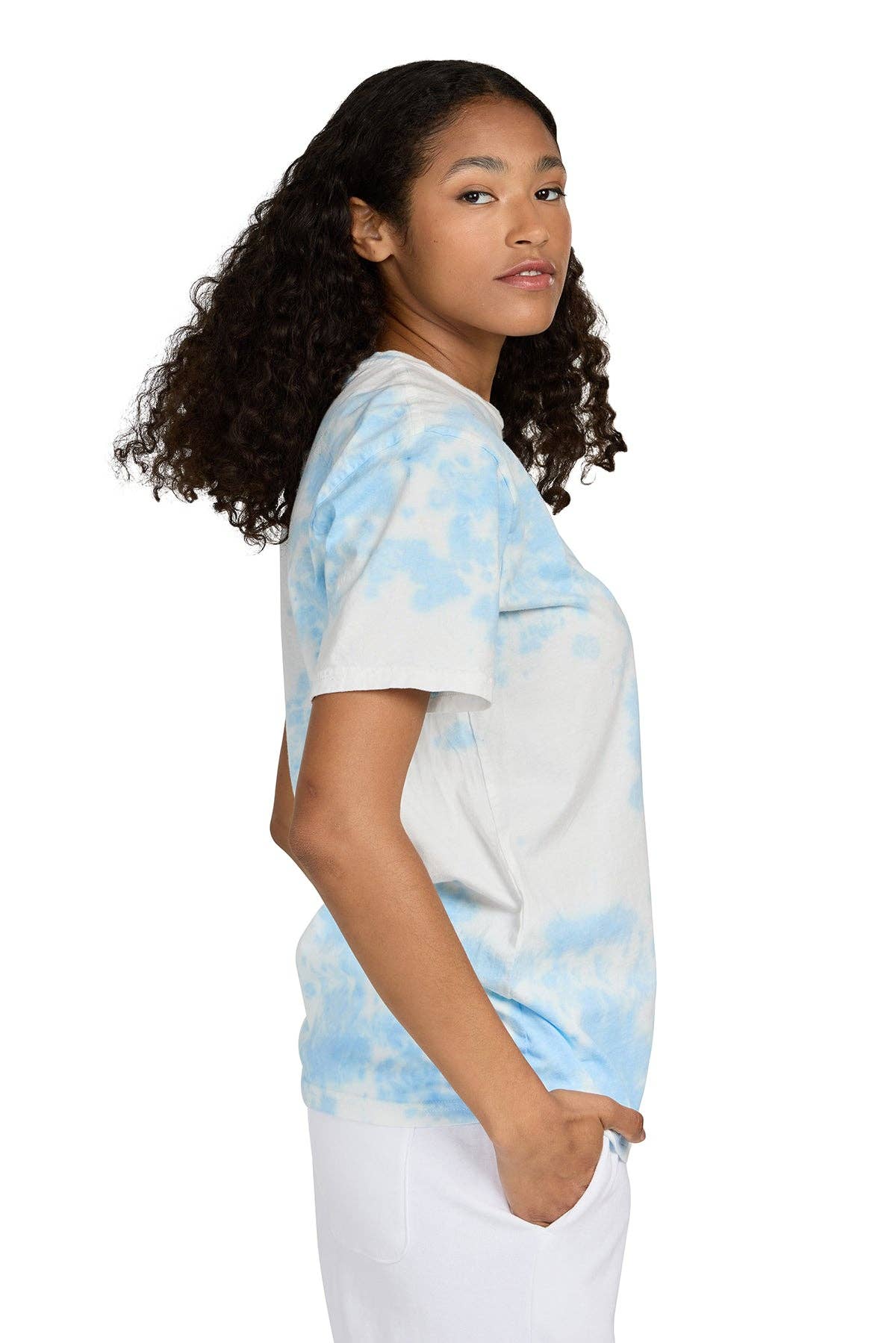 Unisex Cloud Tie Dye Crew Neck Tee, 30 singles for wholesale on Faire1