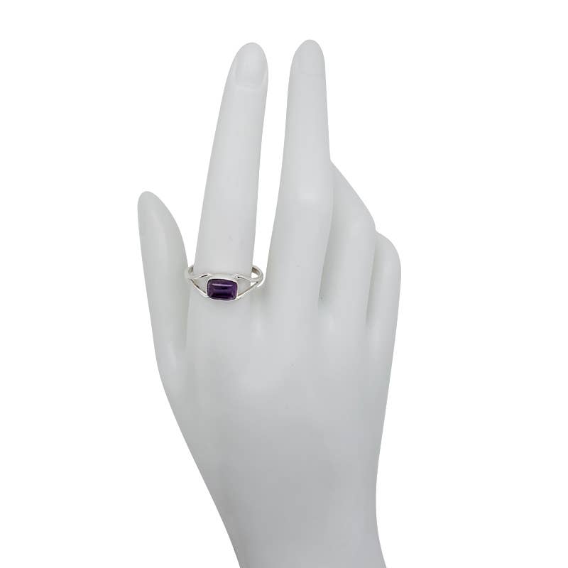 Amberman – wholesale Cocktail/statement ring – Amethyst Sterling Silver Ring1