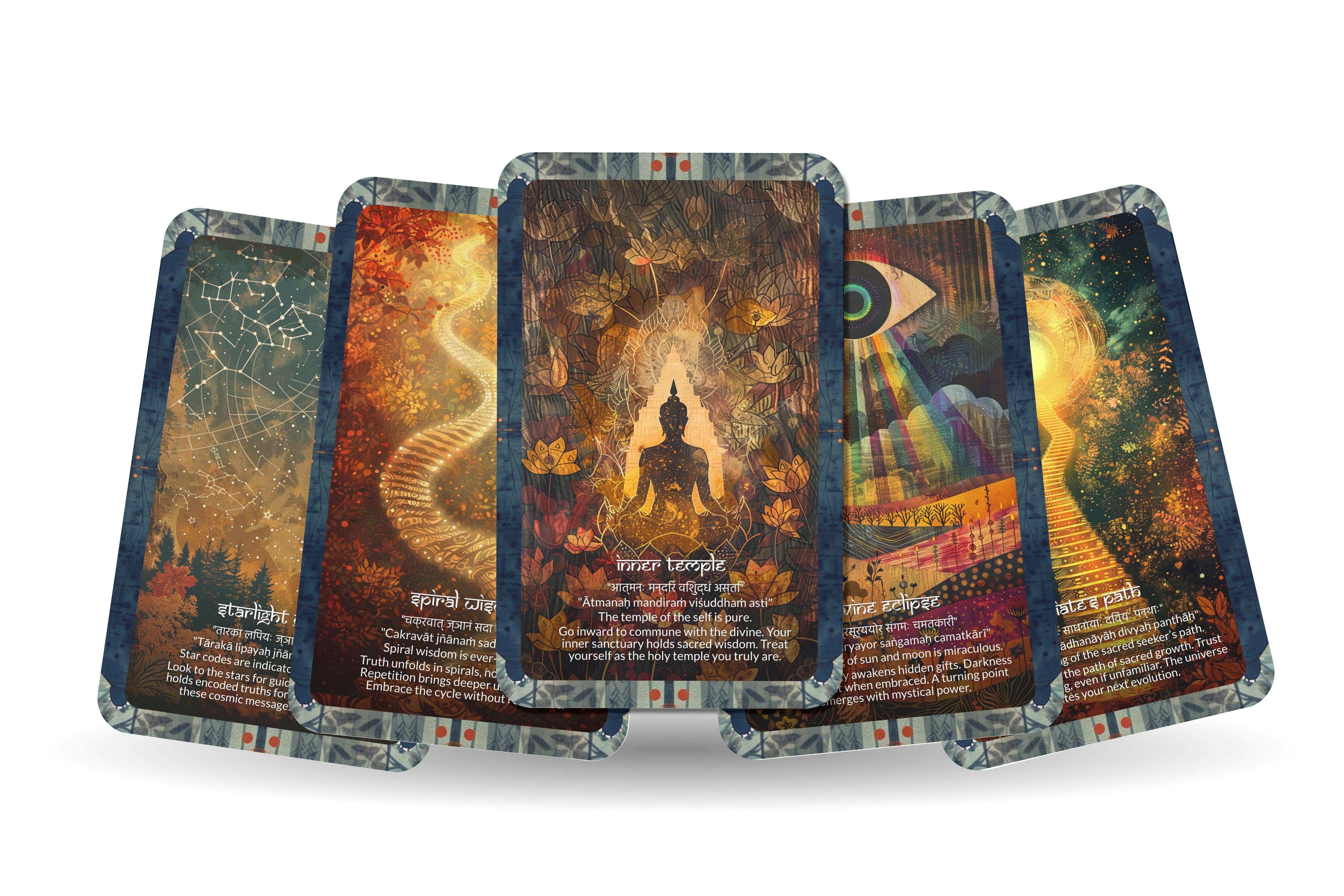 Ibiza Tarot USA - Vente Cartes de tarot - Jeu d'oracle Mystica Mantra Divine Féminin avec 22 cartes7