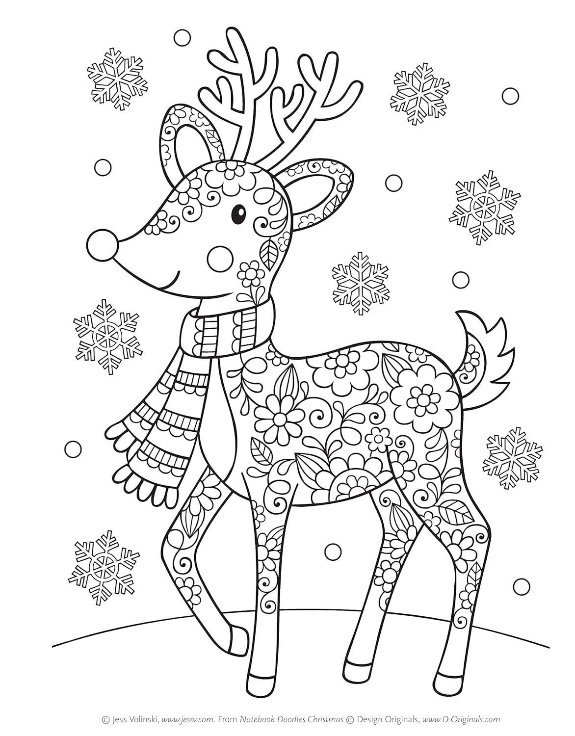 Fox Chapel Publishing - Wholesale Coloring & Activity Book - Kids & Baby - Notebook Doodles Christmas - Holiday Coloring Book1