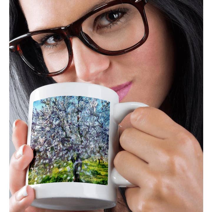 3dRose - Wholesale Coffee Mug - 3dRose, Almond Blossom Dot Art Painting, Mug9