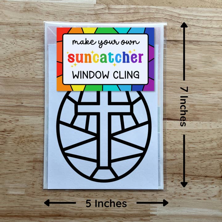 Calenlou Crafts - Wholesale DIY Craft Kit - Kids - Cross Suncatcher Sticker Craft Kit for Kids2