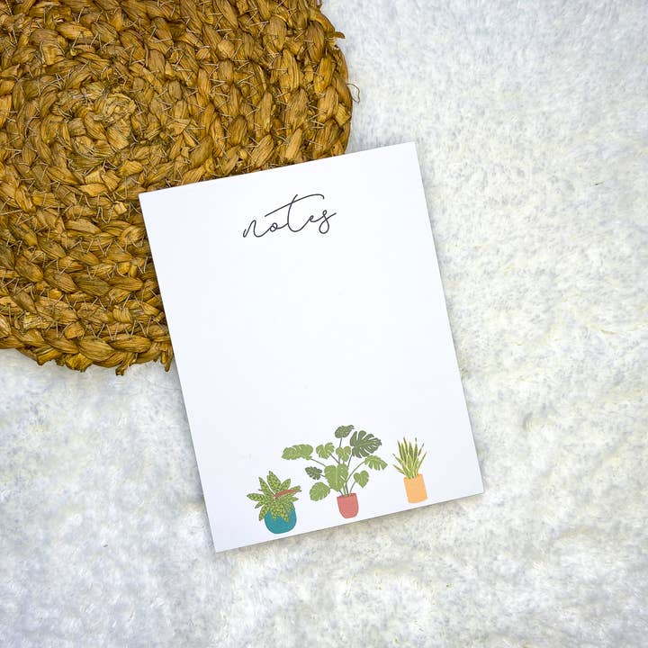 Plant Notes Notepad for wholesale by Slik Art and Design