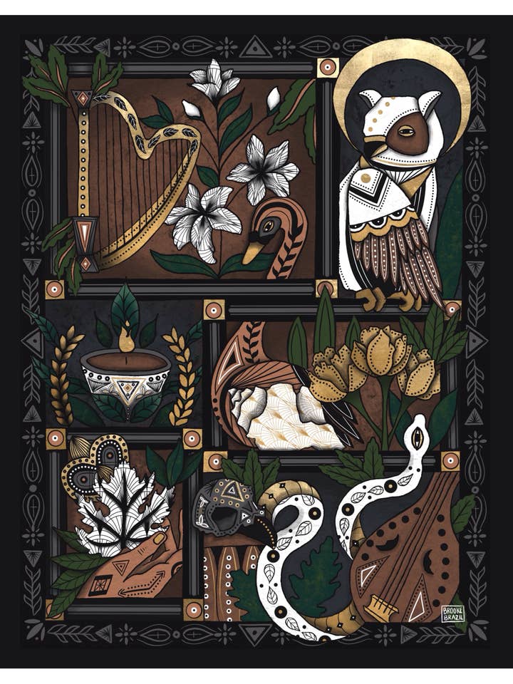 Head & Heart Print for wholesale by Brooke Brazil