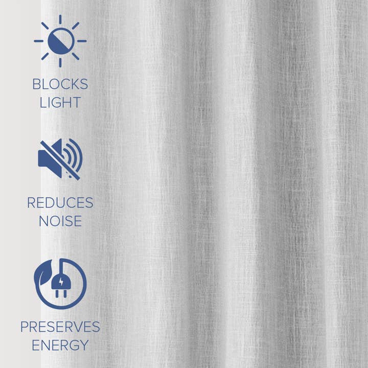 Awesome Home - Wholesale Curtain - Linen Texture Blackout Grommet Curtains Pair, 2 Panels10