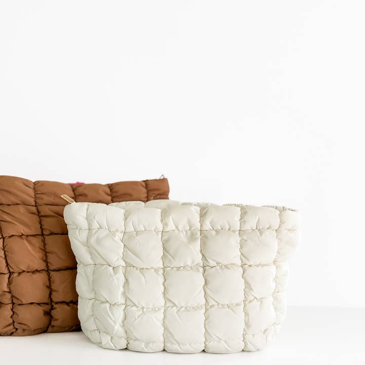 Mugsby - Wholesale Makeup/Cosmetic Bag - Quilted Puffer Makeup Bag Cosmetic Travel Pouch