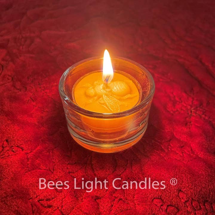 Bees Light Candles - Vente Bougeoirs - Porte-bougies chauffe-plat en verre transparent4