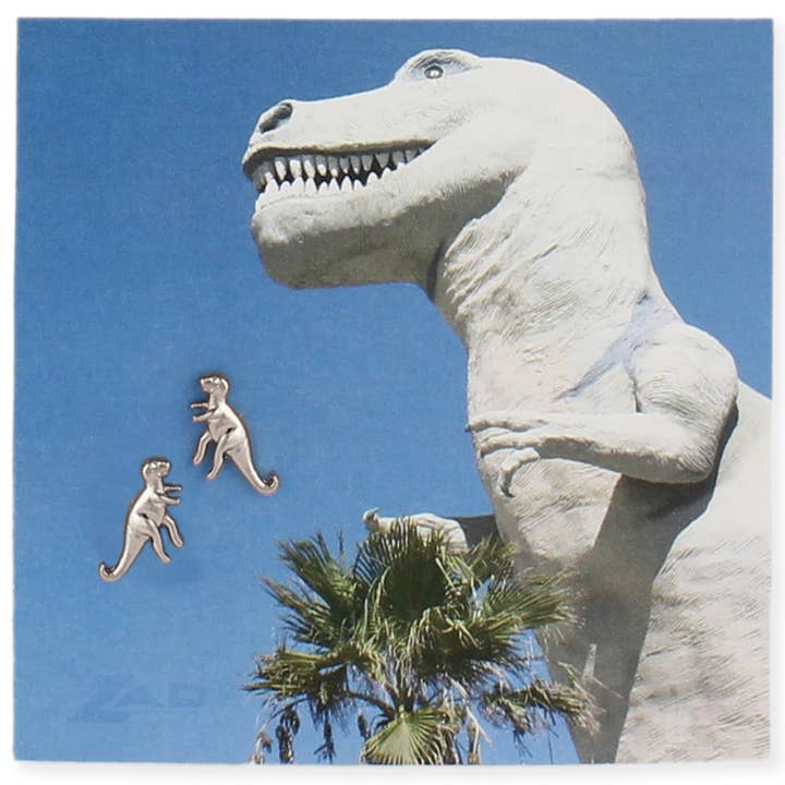 ZAD - Wholesale Stud/Post Earrings - Silver Dinosaur Post Earring