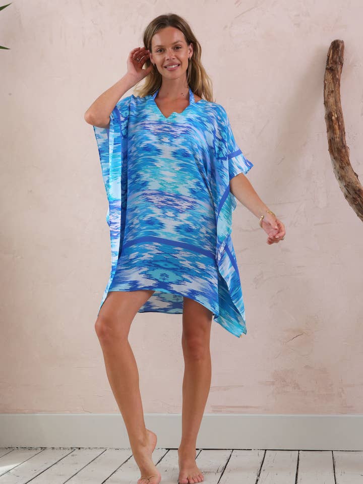 SEA DREAM CLASSIC SILK KAFTAN for wholesale by Sophia Alexia