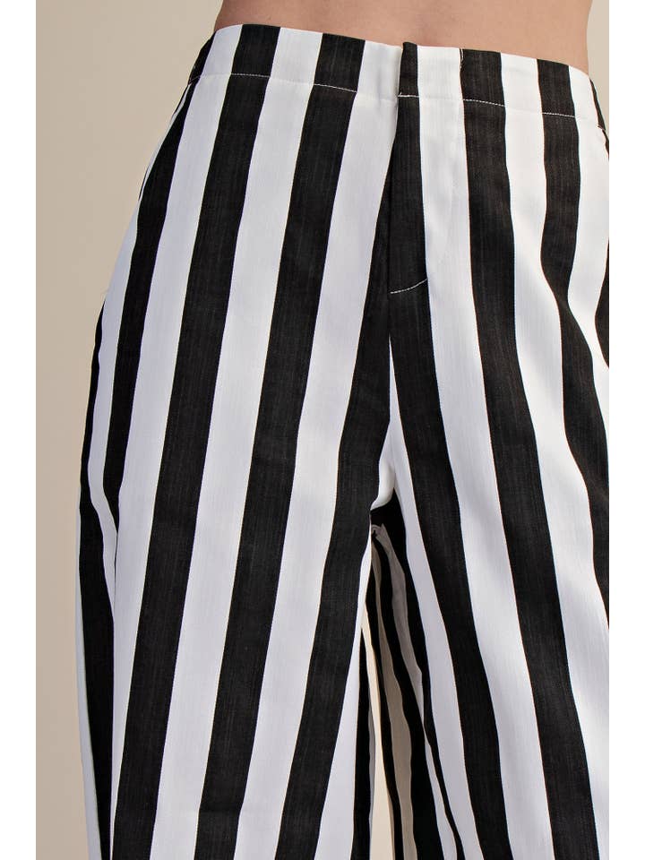 Glam - Wholesale Pants - Women's - Mid-Rise Wide Leg Stripe Pants18