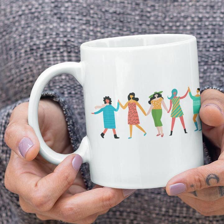 Girls Supporting Girls Feminist Mug, Feminist Gift for wholesale by The Spark Company