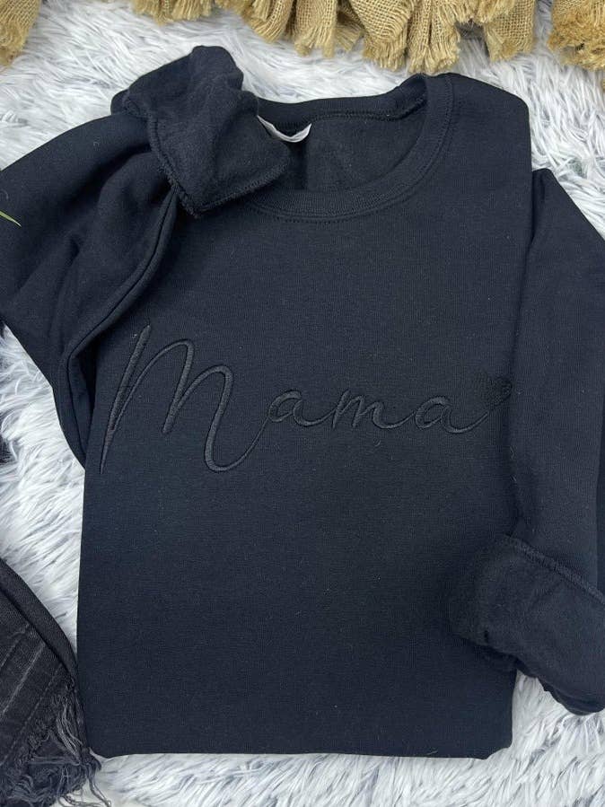 Mama Black (Embroidered Sweatshirt) for wholesale by 1/2 Penny Wholesale